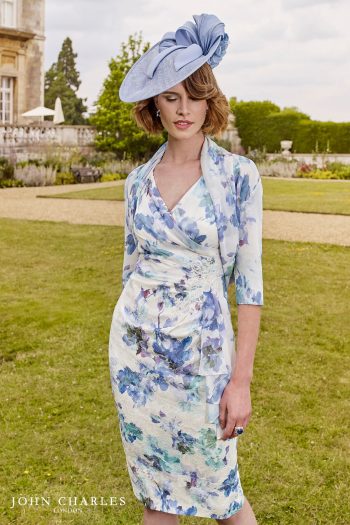 Beautiful John Charles Stretched Jacquard Print Dress