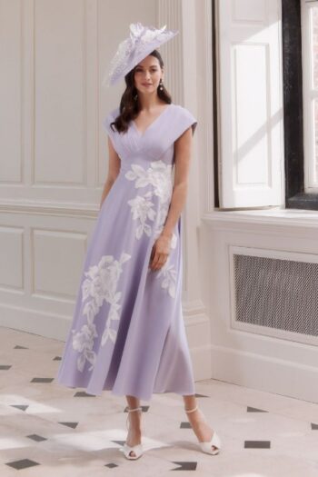 JOHN CHARLES 66718 Lavender/Ivory